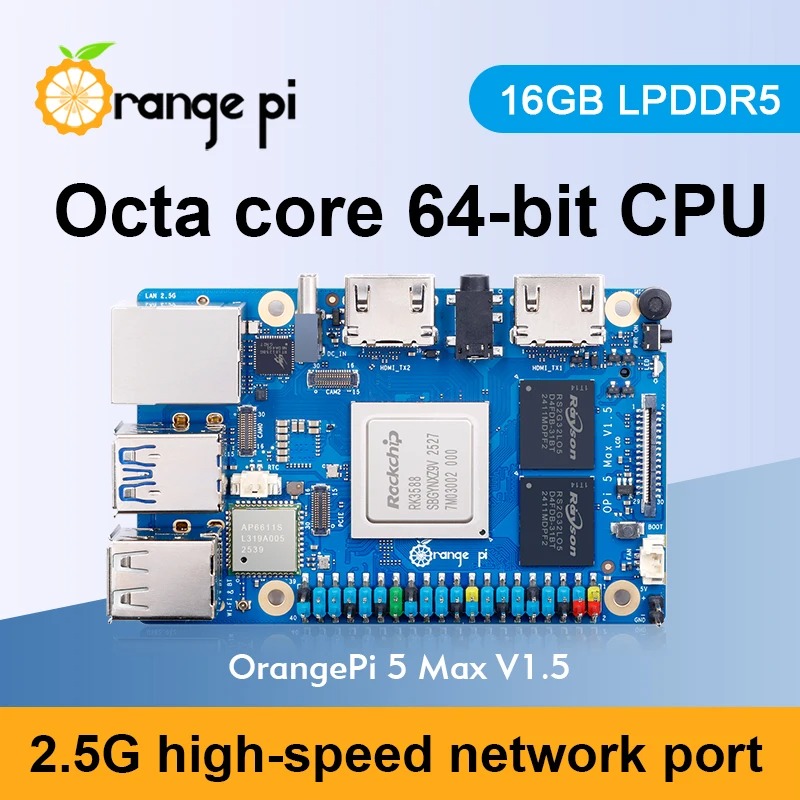 RoRuSOrange Pi 5 Max 16GB V1.5 - Orange Pi 5 Max Rk3588 incelemesi ve fiyatı